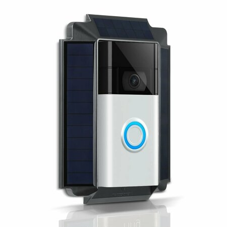 Wasserstein Premium Solar Charger, Weatherproof, for Ring Video Doorbell 2nd Gen RingDBSecSolarSPremBlkUS